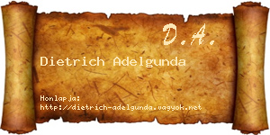 Dietrich Adelgunda névjegykártya